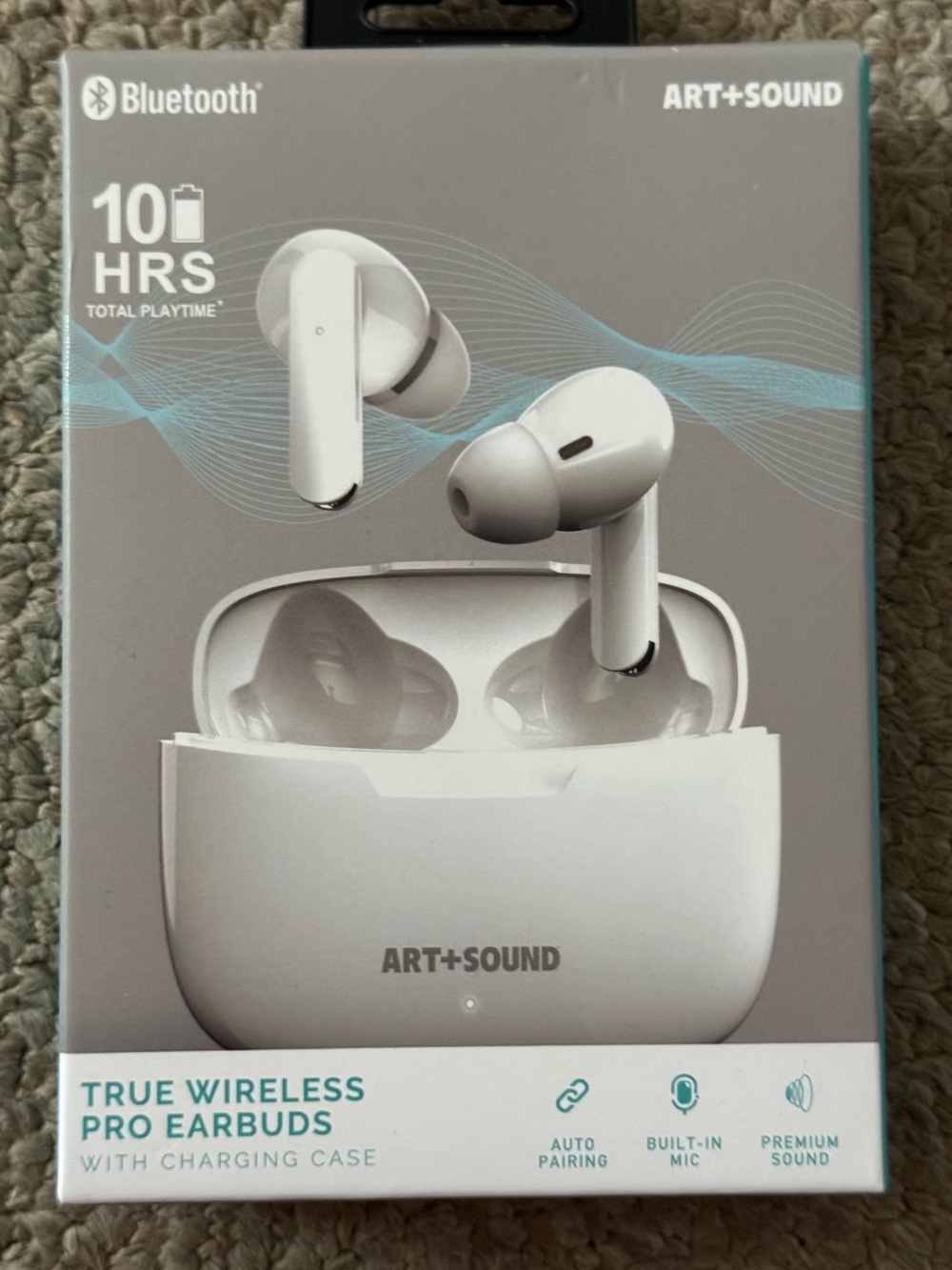 NIB New ART+SOUND True Wireless Pro Earbuds in White